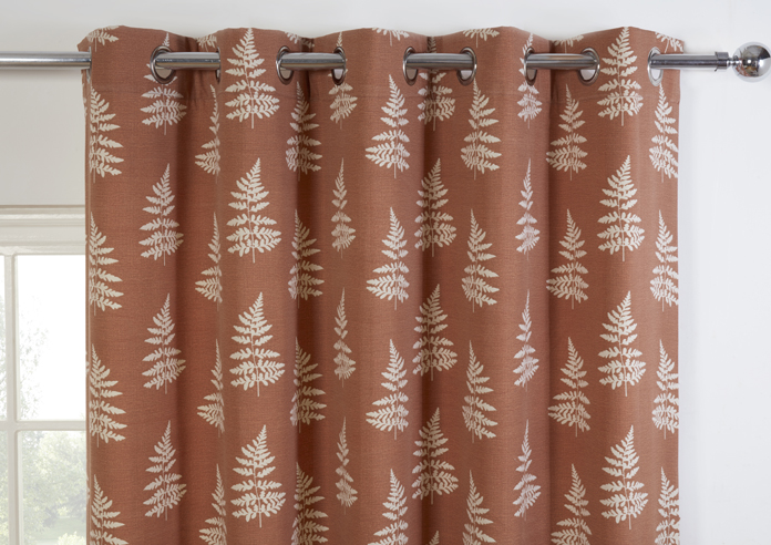 Esher Eyelet, Terracotta - Ready Made Curtains - Image 9